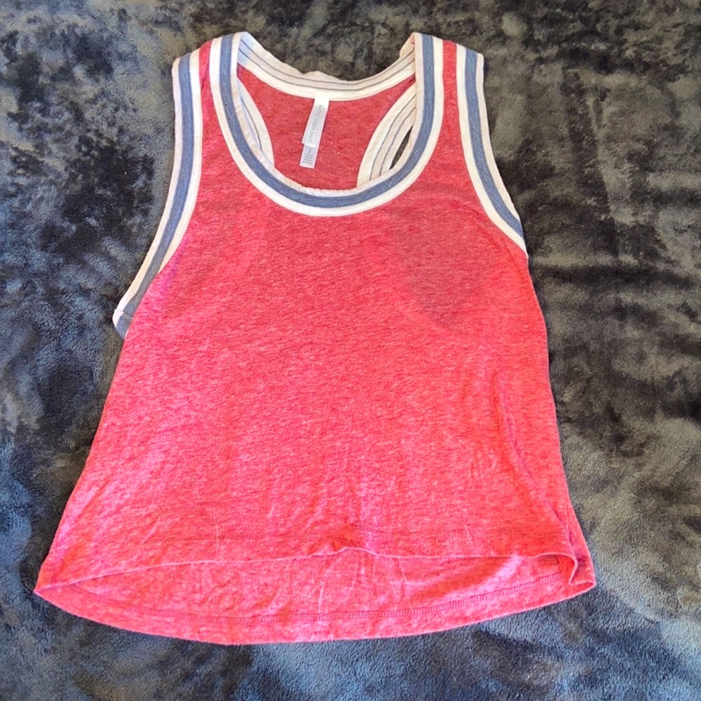 Red, White & Blue Cropped Tank Top